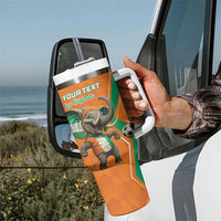 Custom Ivory Coast Football Tumbler With Handle Go Les Elephants - Wonder Print Shop
