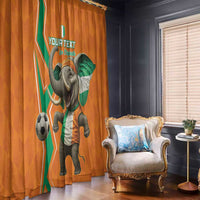 Custom Ivory Coast Football Window Curtain Go Les Elephants - Wonder Print Shop