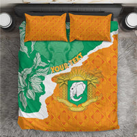 Personalised Ivory Coast Bedding Set Elephant With Coat Of Arms