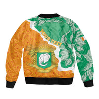 Personalised Ivory Coast Bomber Jacket Elephant With Coat Of Arms