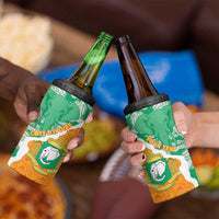 Personalised Ivory Coast 4 in 1 Can Cooler Tumbler Elephant With Coat Of Arms