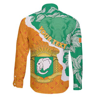 Personalised Ivory Coast Family Matching Off Shoulder Short Dress and Hawaiian Shirt Elephant With Coat Of Arms