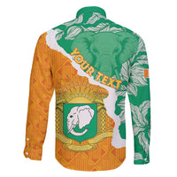 Personalised Ivory Coast Family Matching Short Sleeve Bodycon Dress and Hawaiian Shirt Elephant With Coat Of Arms