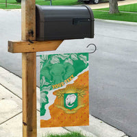 Personalised Ivory Coast Garden Flag Elephant With Coat Of Arms