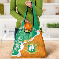 Personalised Ivory Coast Grocery Bag Elephant With Coat Of Arms