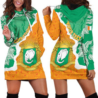 Personalised Ivory Coast Hoodie Dress Elephant With Coat Of Arms