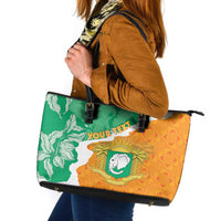 Personalised Ivory Coast Leather Tote Bag Elephant With Coat Of Arms