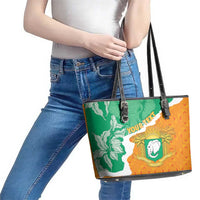 Personalised Ivory Coast Leather Tote Bag Elephant With Coat Of Arms