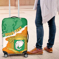 Personalised Ivory Coast Luggage Cover Elephant With Coat Of Arms