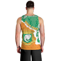 Personalised Ivory Coast Men Tank Top Elephant With Coat Of Arms - Wonder Print Shop