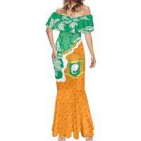 Personalised Ivory Coast Mermaid Dress Elephant With Coat Of Arms - Wonder Print Shop