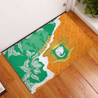 Personalised Ivory Coast Rubber Doormat Elephant With Coat Of Arms - Wonder Print Shop