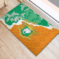 Personalised Ivory Coast Rubber Doormat Elephant With Coat Of Arms - Wonder Print Shop