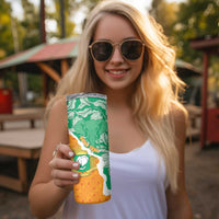 Personalised Ivory Coast Skinny Tumbler Elephant With Coat Of Arms - Wonder Print Shop