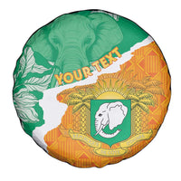 Personalised Ivory Coast Spare Tire Cover Elephant With Coat Of Arms - Wonder Print Shop
