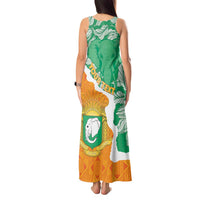 Personalised Ivory Coast Tank Maxi Dress Elephant With Coat Of Arms - Wonder Print Shop