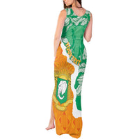 Personalised Ivory Coast Tank Maxi Dress Elephant With Coat Of Arms - Wonder Print Shop
