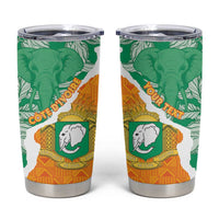Personalised Ivory Coast Tumbler Cup Elephant With Coat Of Arms - Wonder Print Shop