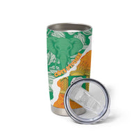 Personalised Ivory Coast Tumbler Cup Elephant With Coat Of Arms - Wonder Print Shop