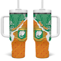 Personalised Ivory Coast Tumbler With Handle Elephant With Coat Of Arms - Wonder Print Shop