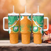 Personalised Ivory Coast Tumbler With Handle Elephant With Coat Of Arms - Wonder Print Shop