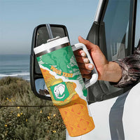 Personalised Ivory Coast Tumbler With Handle Elephant With Coat Of Arms - Wonder Print Shop