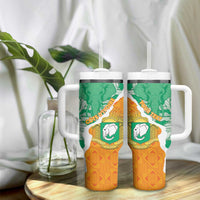 Personalised Ivory Coast Tumbler With Handle Elephant With Coat Of Arms - Wonder Print Shop