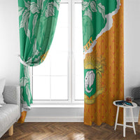 Personalised Ivory Coast Window Curtain Elephant With Coat Of Arms - Wonder Print Shop