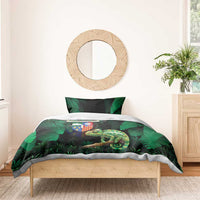 Reunion Island Bedding Set Furcifer Pardalis With Coat Of Arms