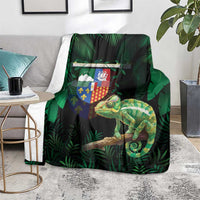 Reunion Island Blanket Furcifer Pardalis With Coat Of Arms