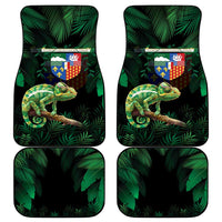 Reunion Island Car Mats Furcifer Pardalis With Coat Of Arms
