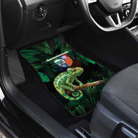 Reunion Island Car Mats Furcifer Pardalis With Coat Of Arms
