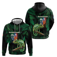 Reunion Island Hoodie Furcifer Pardalis With Coat Of Arms