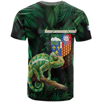 Reunion Island T Shirt Furcifer Pardalis With Coat Of Arms - Wonder Print Shop