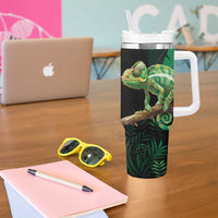 Reunion Island Tumbler With Handle Furcifer Pardalis With Coat Of Arms - Wonder Print Shop