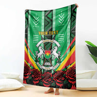 Personalised Burkina Faso Blanket Coat Of Arms Bogolan Pattern