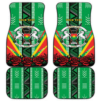 Personalised Burkina Faso Car Mats Coat Of Arms Bogolan Pattern