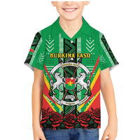 Personalised Burkina Faso Family Matching Mermaid Dress and Hawaiian Shirt Coat Of Arms Bogolan Pattern