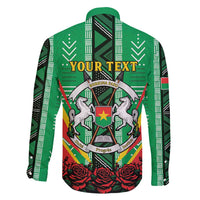 Personalised Burkina Faso Family Matching Off Shoulder Maxi Dress and Hawaiian Shirt Coat Of Arms Bogolan Pattern