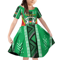 Personalised Burkina Faso Family Matching Off Shoulder Short Dress and Hawaiian Shirt Coat Of Arms Bogolan Pattern