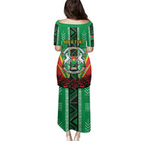 Personalised Burkina Faso Family Matching Puletasi and Hawaiian Shirt Coat Of Arms Bogolan Pattern