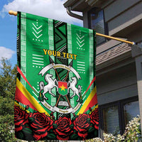 Personalised Burkina Faso Garden Flag Coat Of Arms Bogolan Pattern