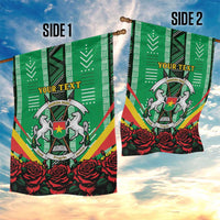 Personalised Burkina Faso Garden Flag Coat Of Arms Bogolan Pattern