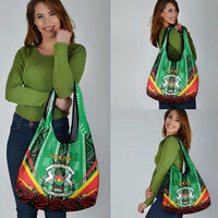 Personalised Burkina Faso Grocery Bag Coat Of Arms Bogolan Pattern