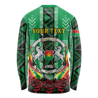 Personalised Burkina Faso Long Sleeve Shirt Coat Of Arms Bogolan Pattern