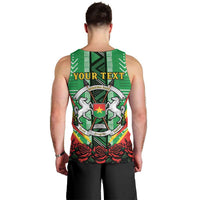 Personalised Burkina Faso Men Tank Top Coat Of Arms Bogolan Pattern
