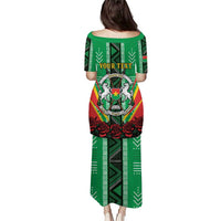 Personalised Burkina Faso Puletasi Coat Of Arms Bogolan Pattern