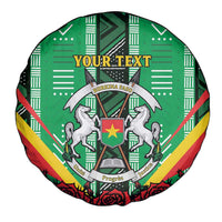 Personalised Burkina Faso Spare Tire Cover Coat Of Arms Bogolan Pattern