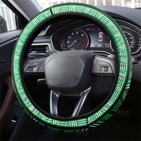 Burkina Faso Steering Wheel Cover Coat Of Arms Bogolan Pattern