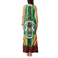 Personalised Burkina Faso Tank Maxi Dress Coat Of Arms Bogolan Pattern